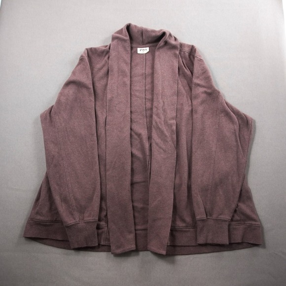 Pact Open Front Shawl Collar Cardigan Sweater Pocket Organic Women XL Lounge - Picture 1 of 11